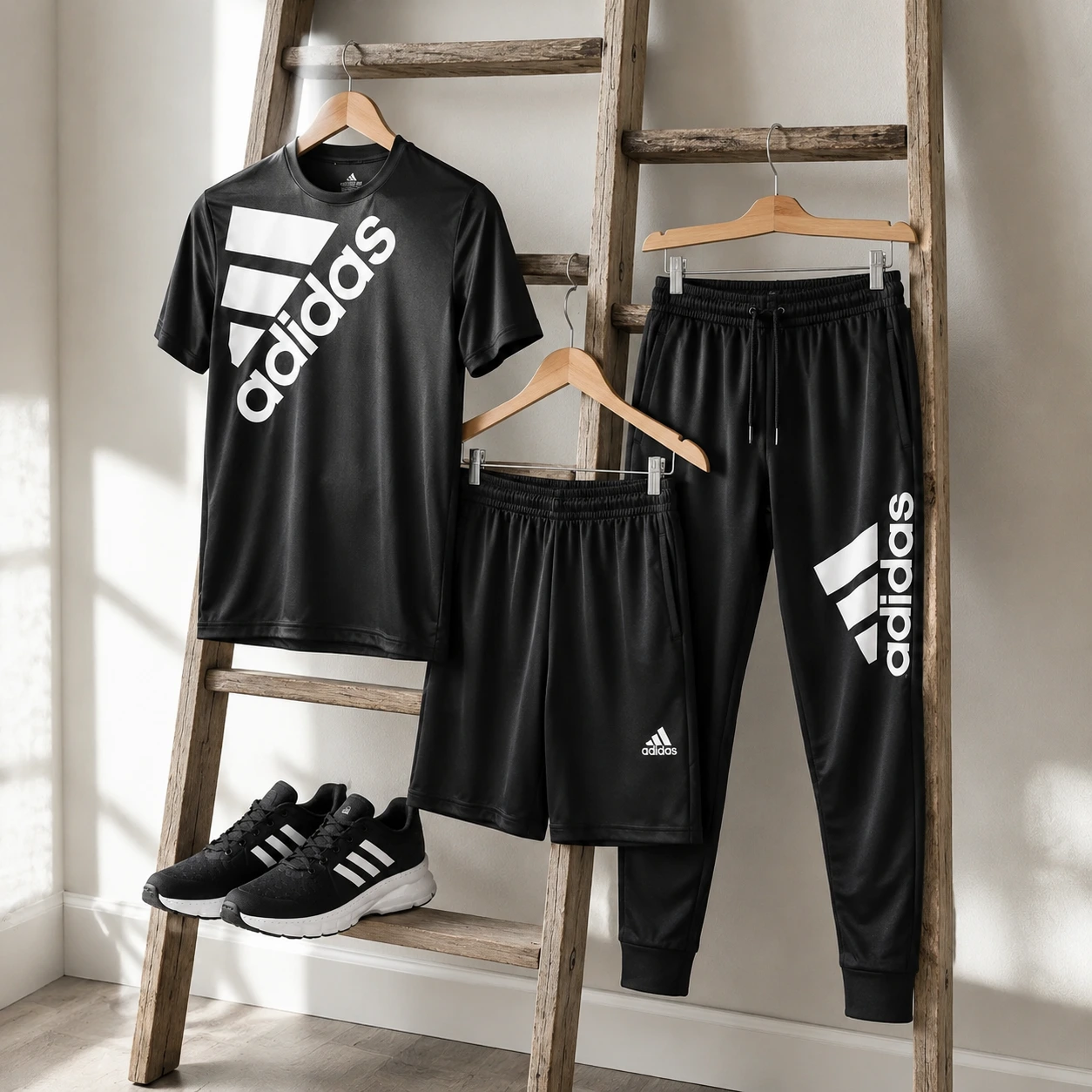 پکیج ست سه تیکه Adidas مردانه مدل Tenesi  کفش ورزشی مردانه مدل Alshen