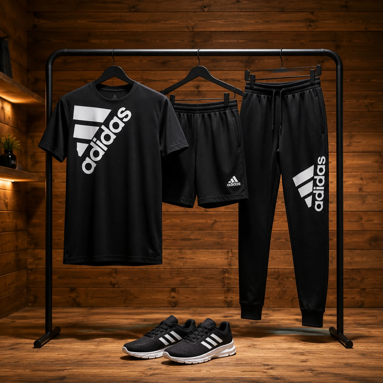 پکیج ست سه تیکه Adidas مردانه مدل Tenesi  کفش ورزشی مردانه مدل Alshen