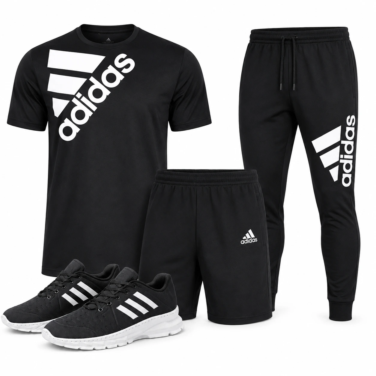 پکیج ست سه تیکه Adidas مردانه مدل Tenesi  کفش ورزشی مردانه مدل Alshen