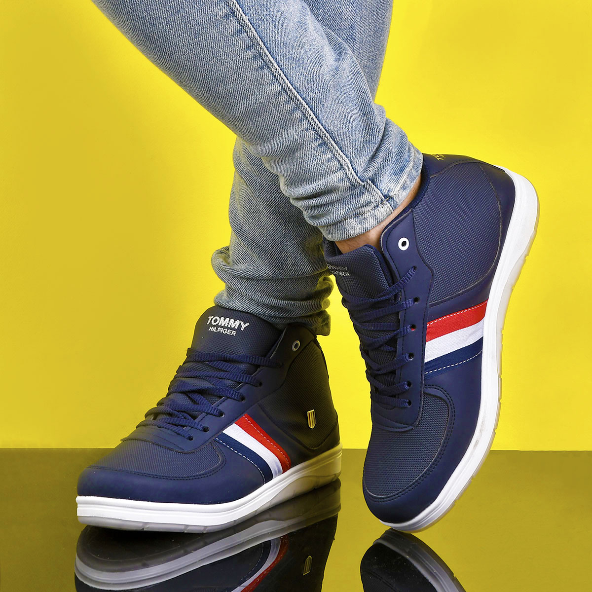 كفش ساقدار مردانه tommy سرمه اي مدل nersi