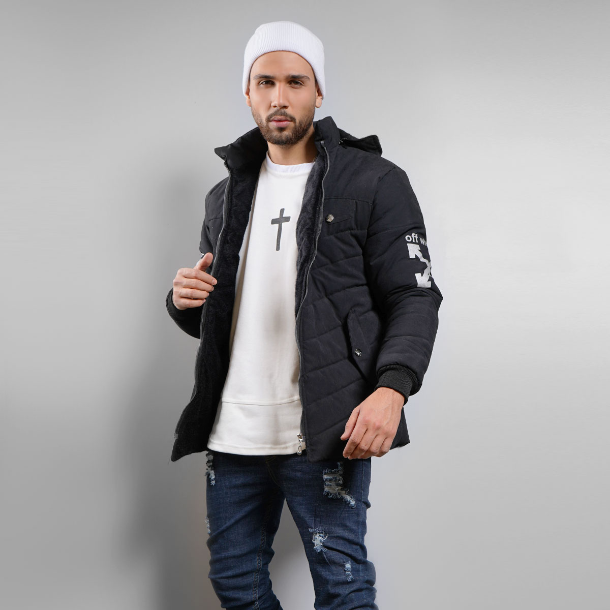 کاپشن اف وایت مردانه مدل Daniyar