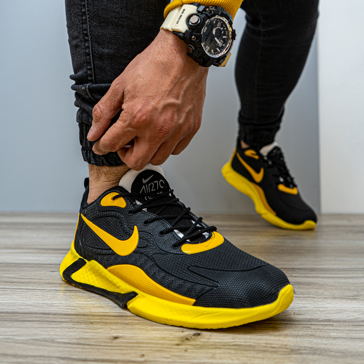 كفش مردانه NIKE مدل VISHO رنگ مشكي زرد