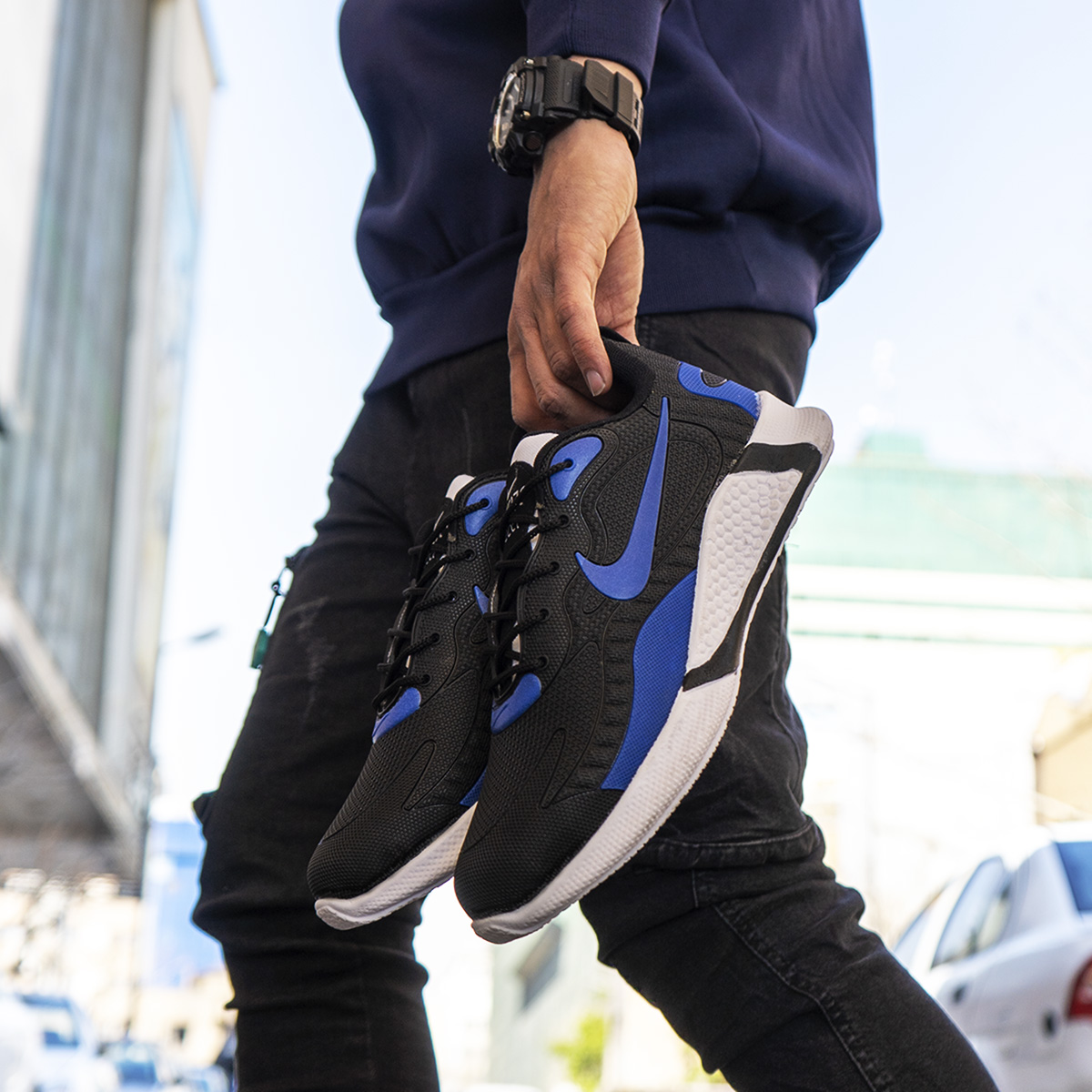 کفش مردانه NIKE مدل VISHO رنگ مشکی آبی