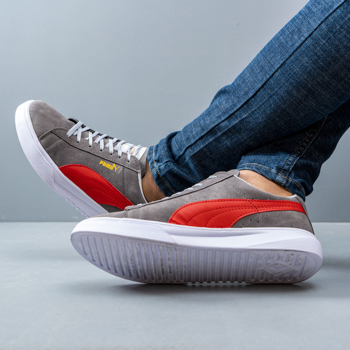 كفش مردانه puma مدل Panju رنگ طوسي
