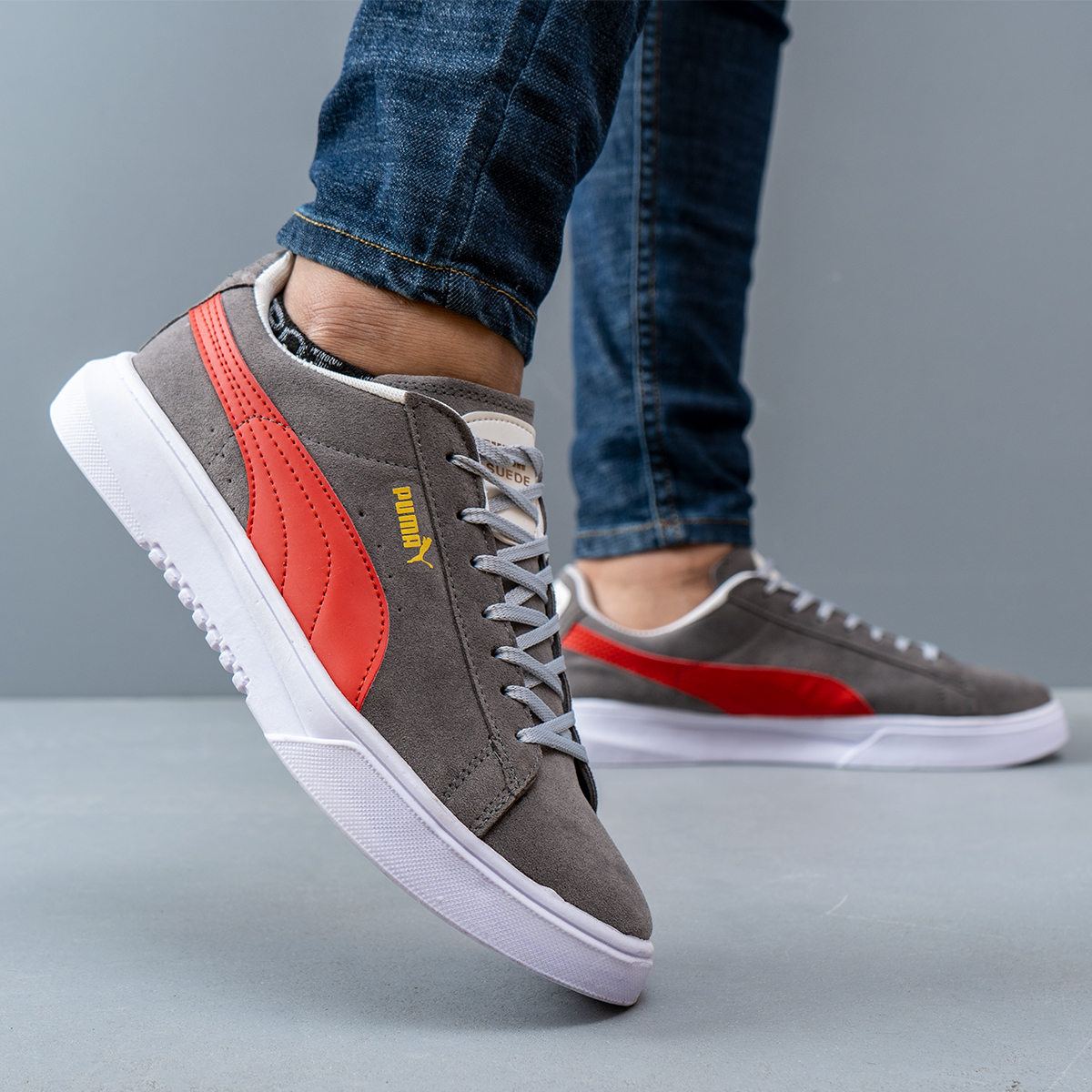 كفش مردانه puma مدل Panju رنگ طوسي