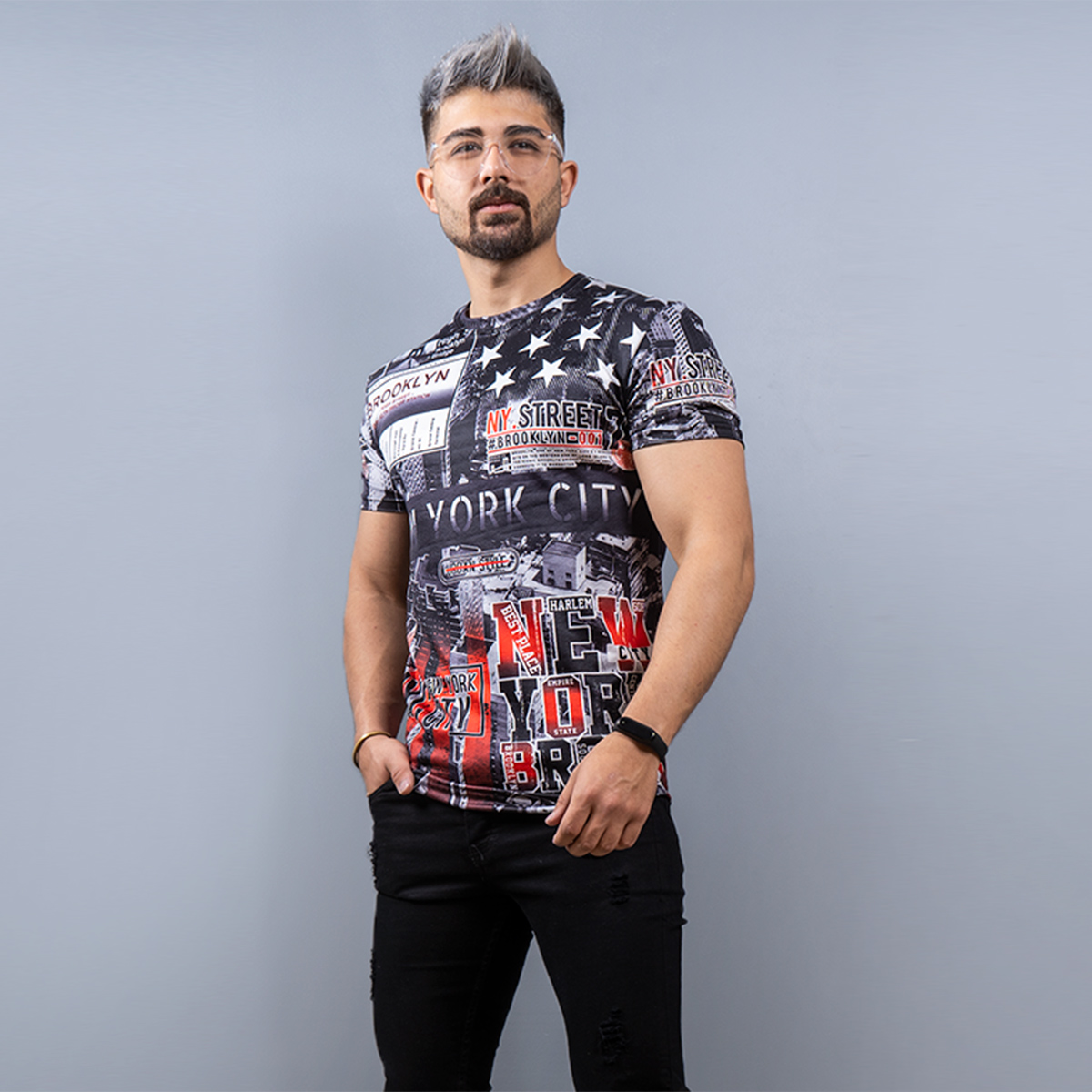 تيشرت brooklyn مردانه مدل Jonas