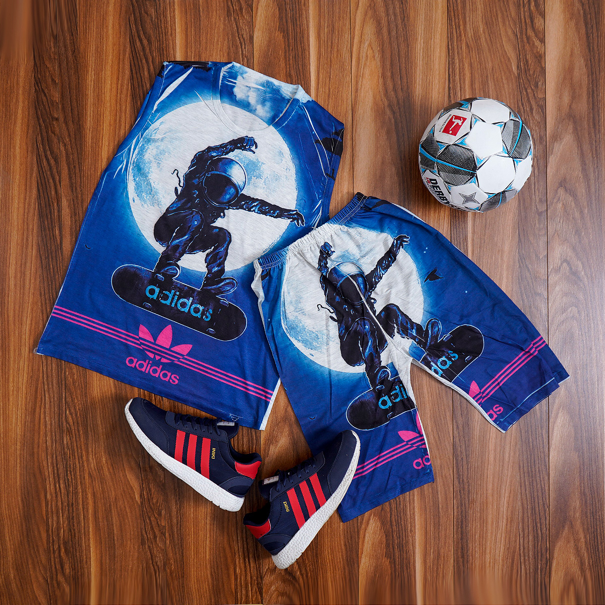 ست ركابي شلوارك adidas مردانه مدل Hank