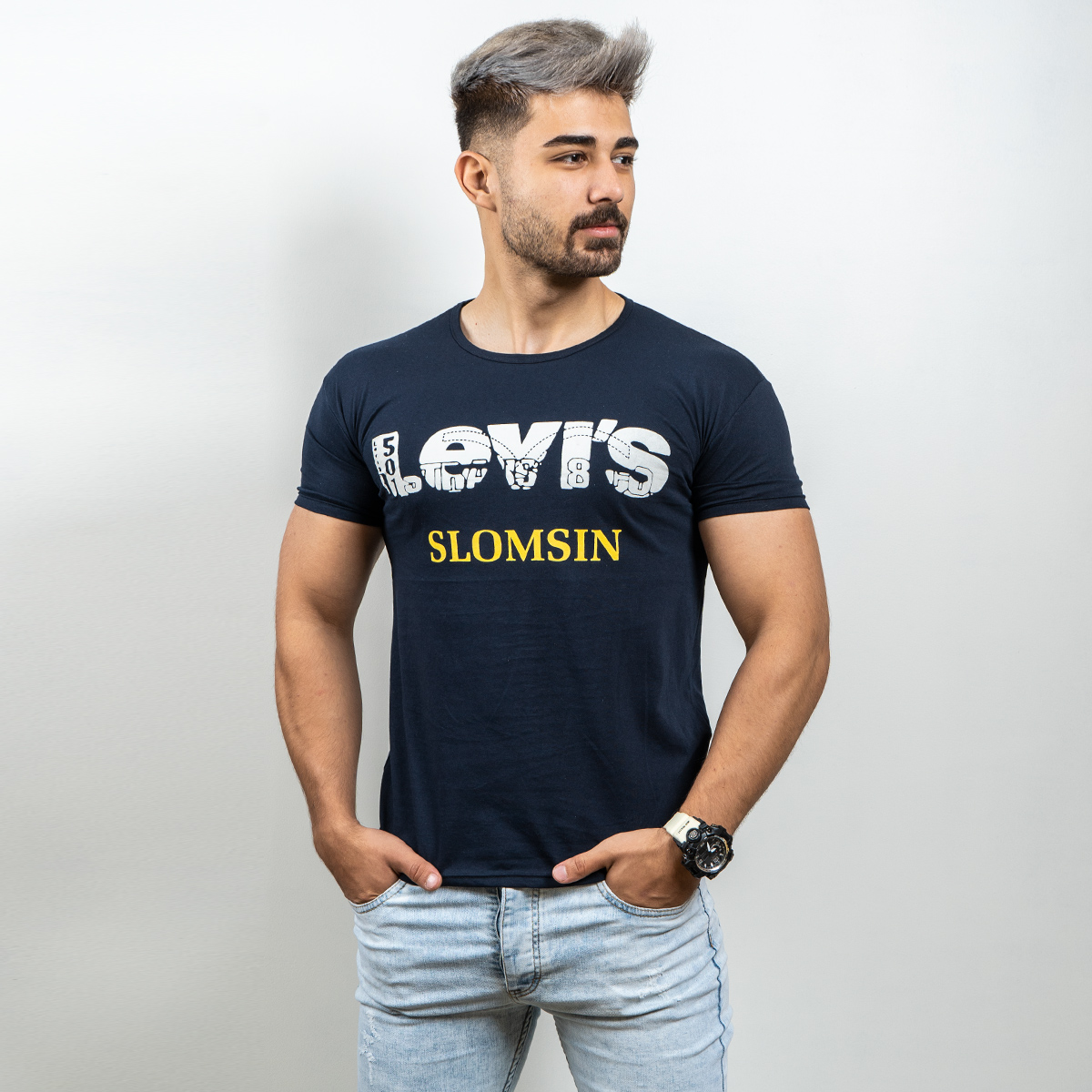 تیشرت Levis مردانه سرمه ای مدل Tanim