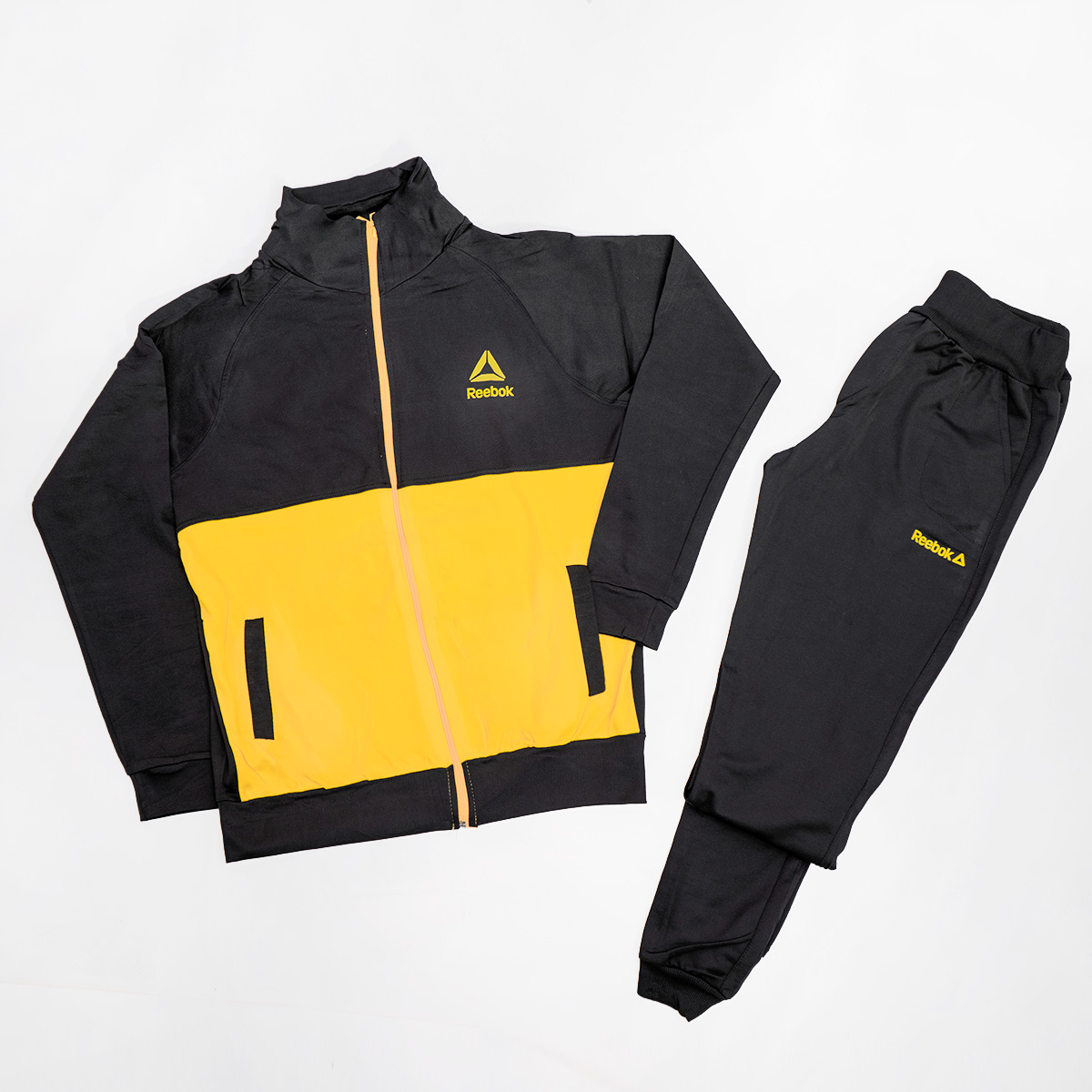 ست سوئیشرت شلوار Reebokمردانه مشکی زرد مدل Anil