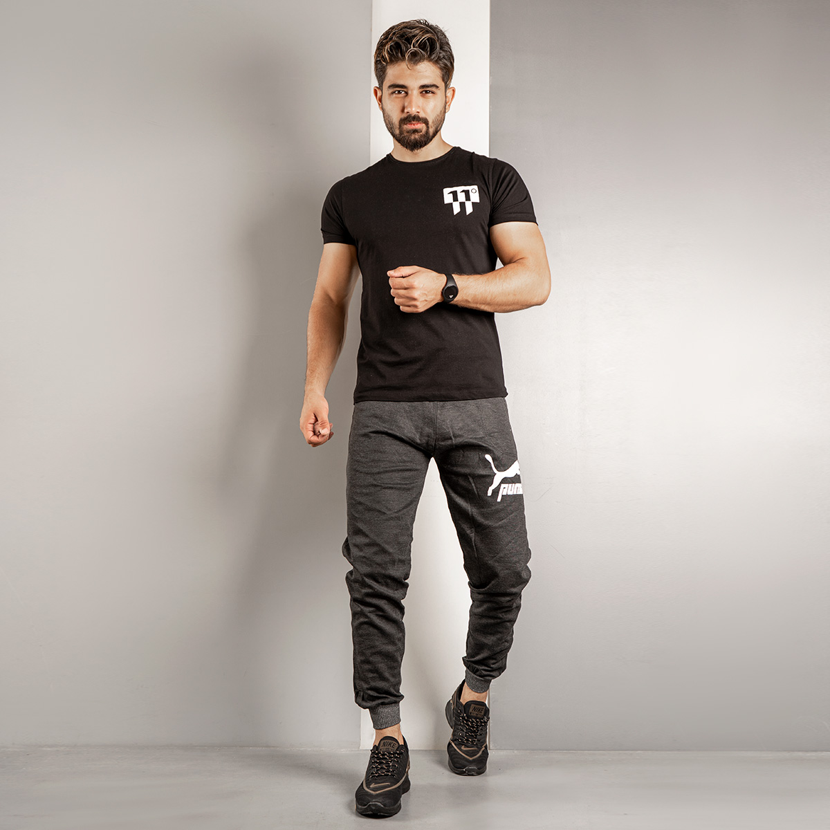 شلوار اسلش (T)مردانه Poma ذغالی مدل K70