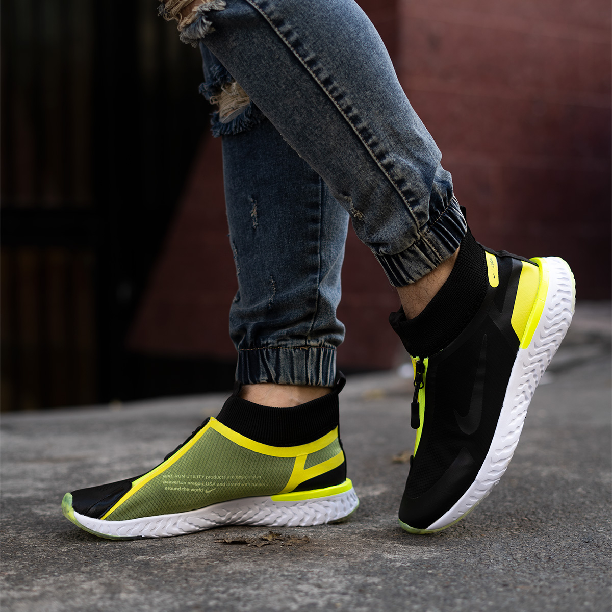 کفش ورزشی NIke مردانه مشکی سبز مدل Itako