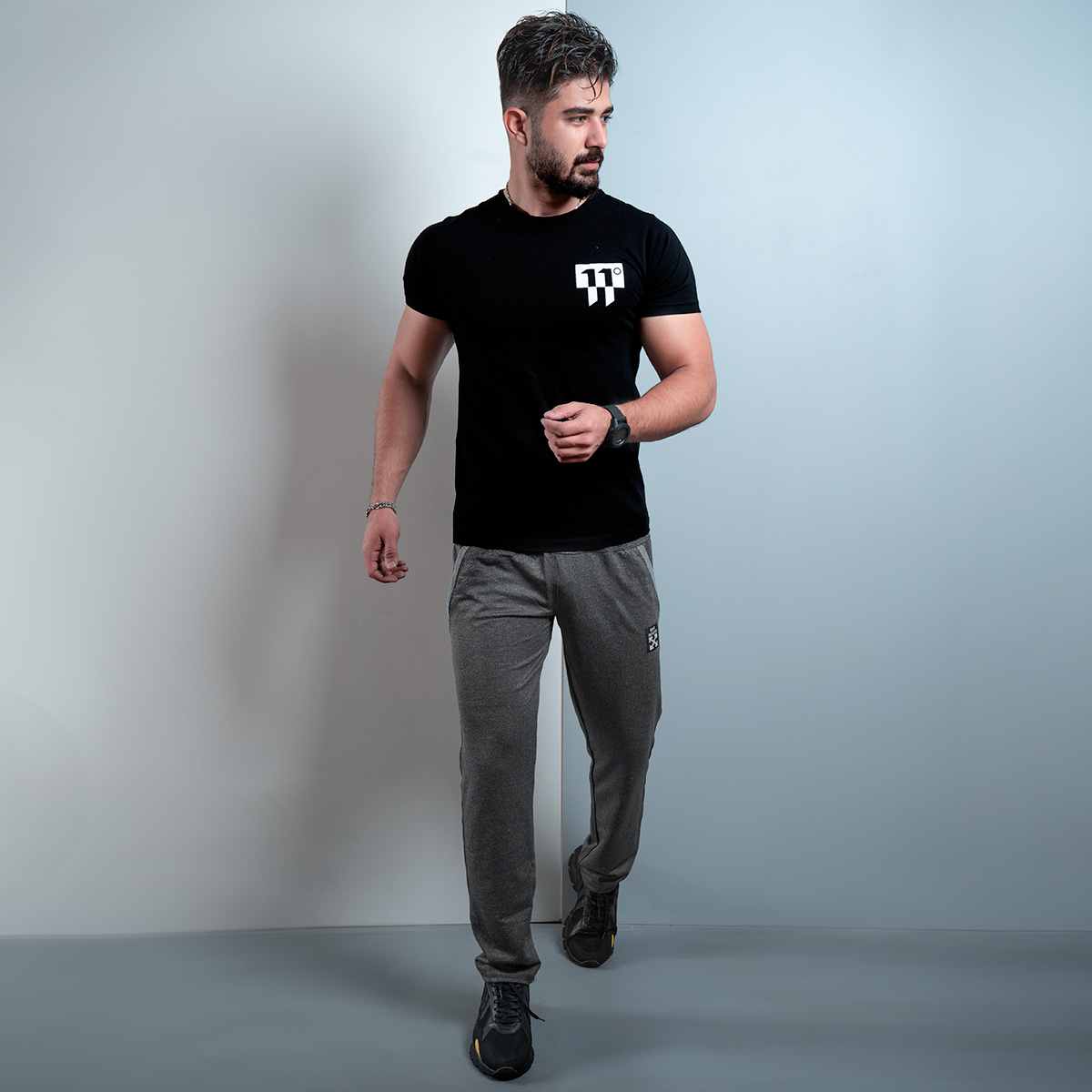 اسلش (T) مردانه طوسی مدل lany