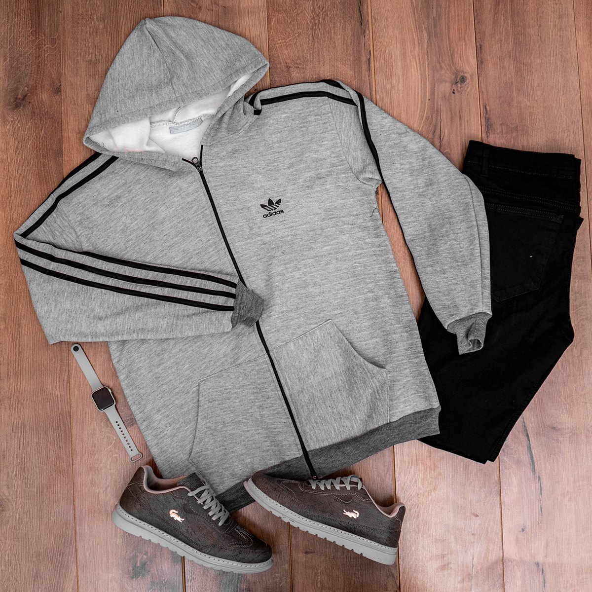 سوییشرت طوسی Adidas مردانه مدلAlkan