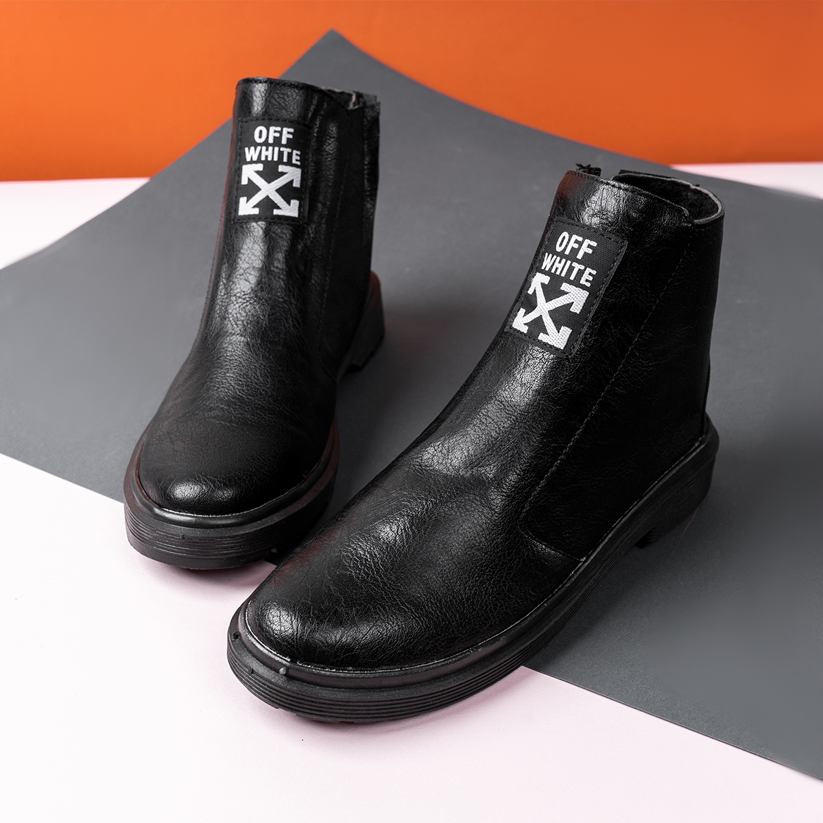 نیم بوت off white دخترانه مشکی مدل Nili