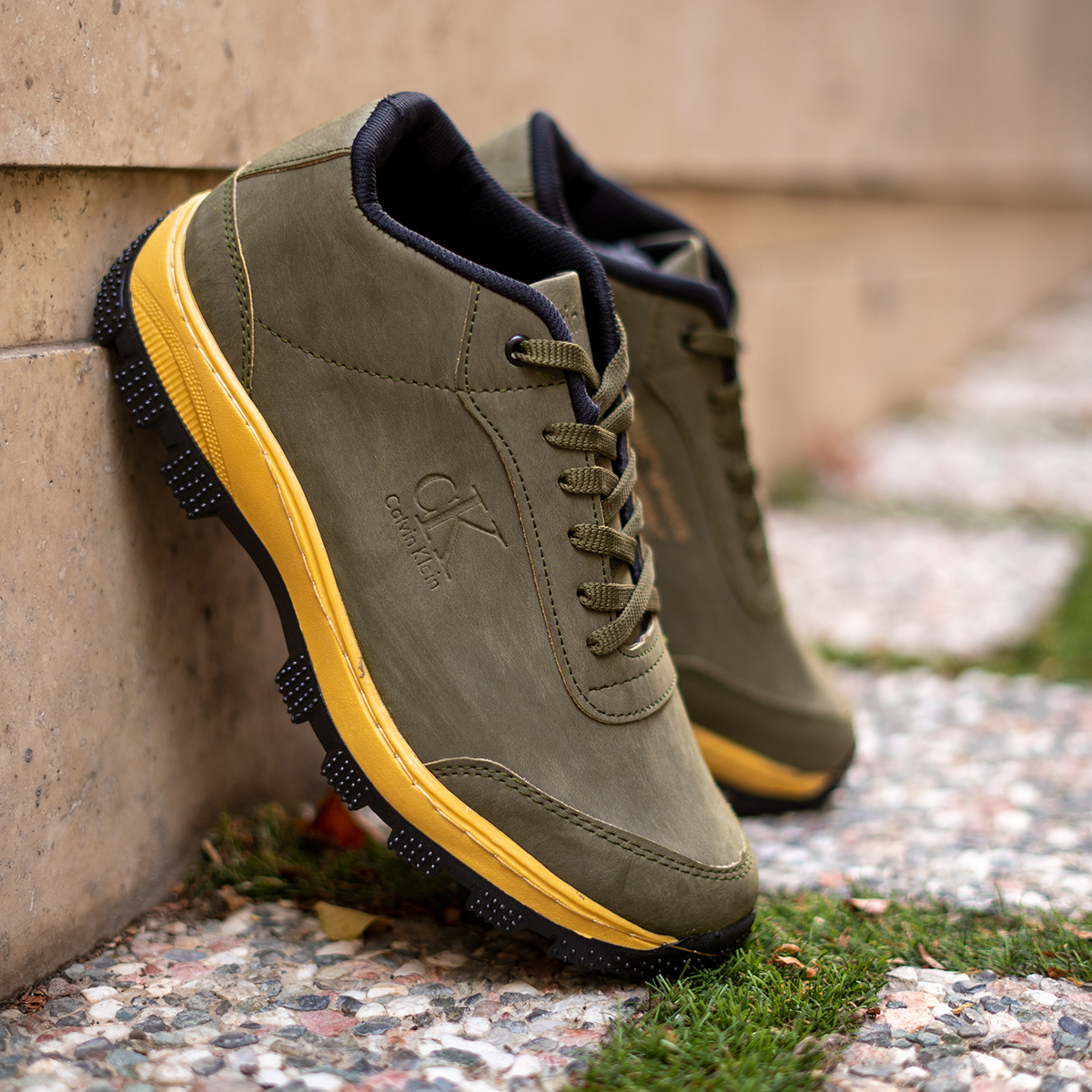 کفش مردانه زیتونی مدل Behdad