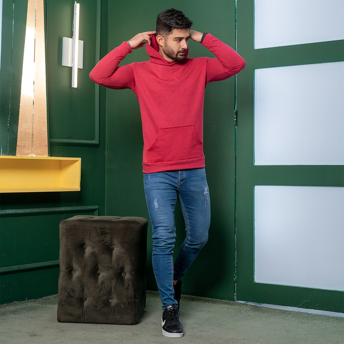 هودی مردانه قرمزمدل Ramtin