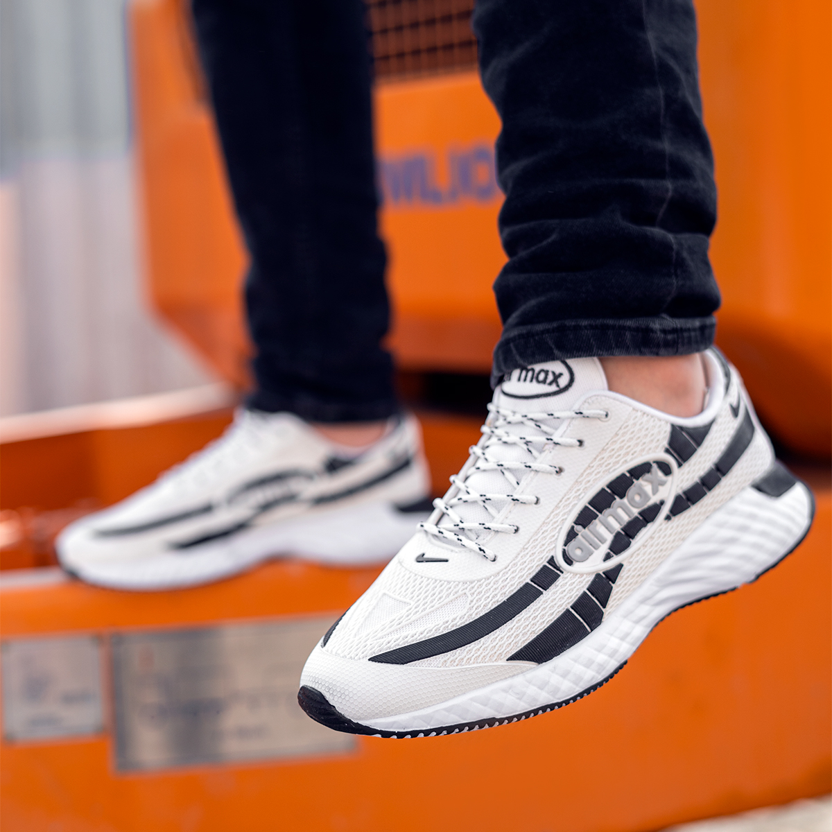 کفش ورزشی سفید مشکی مردانه مدل Airmax
