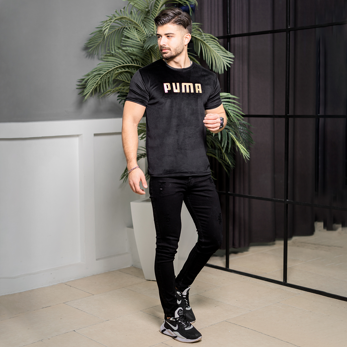 تیشرت مخمل Puma مردانه مدل Horosh