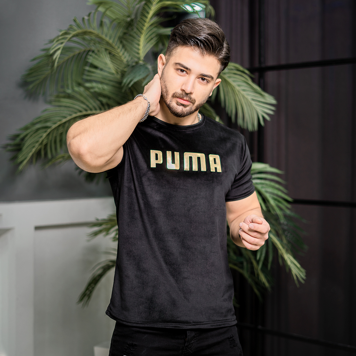 تیشرت مخمل Puma مردانه مدل Horosh
