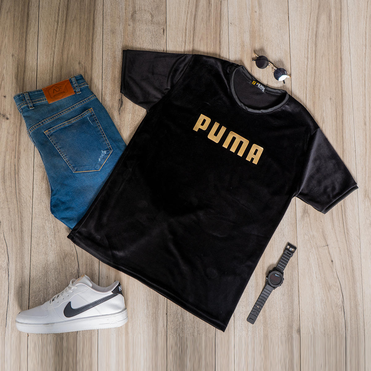 تیشرت مخمل Puma مردانه مدل Horosh