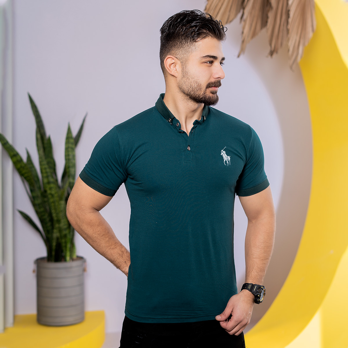 تیشرت POLO مردانه سبزمدل Havino