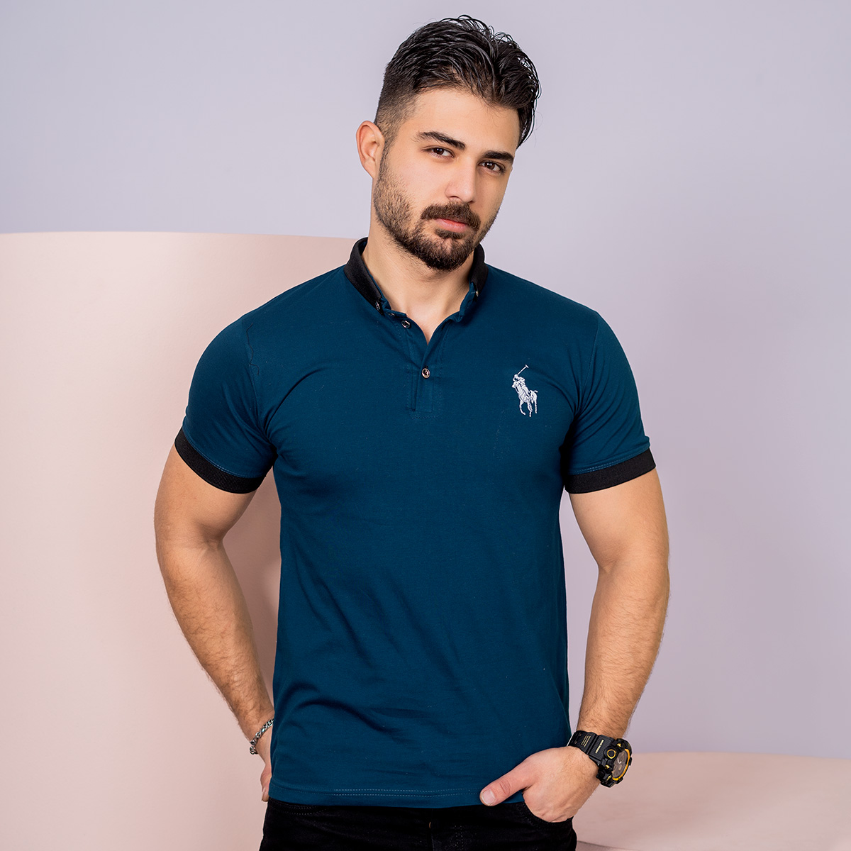 تیشرت POLO مردانه آبی مدل Havino