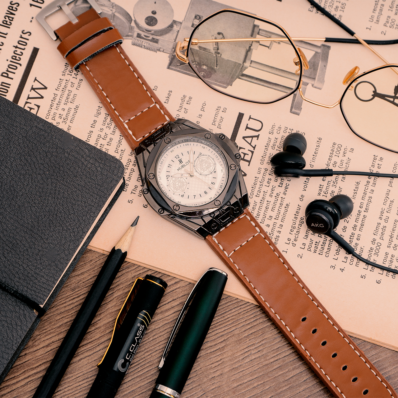ساعت مچی Hublot قهوه ای مدل G705