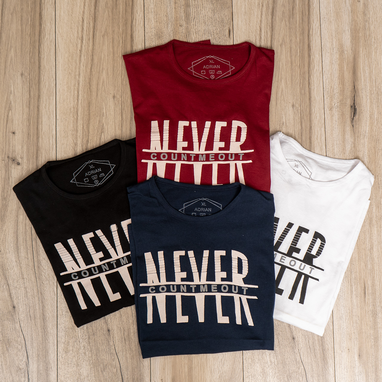 تیشرت مردانه (T)سفید مدل never