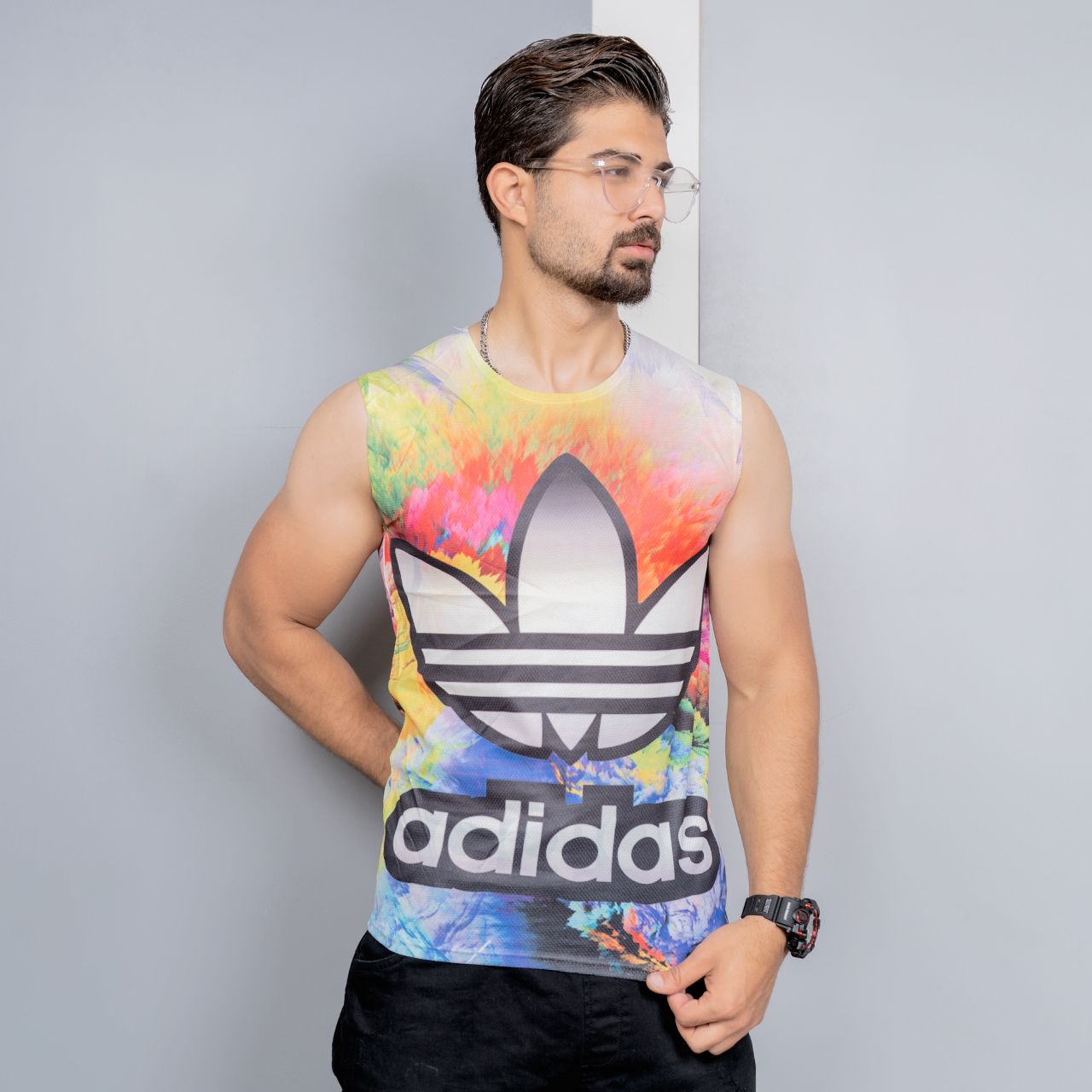 رکابی(T) چند رنگ مردانه مدل Adidas