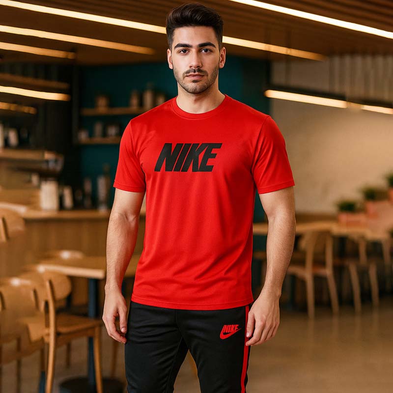 ست تیشرت شلوار Nike Air قرمز مردانه مدلRana
