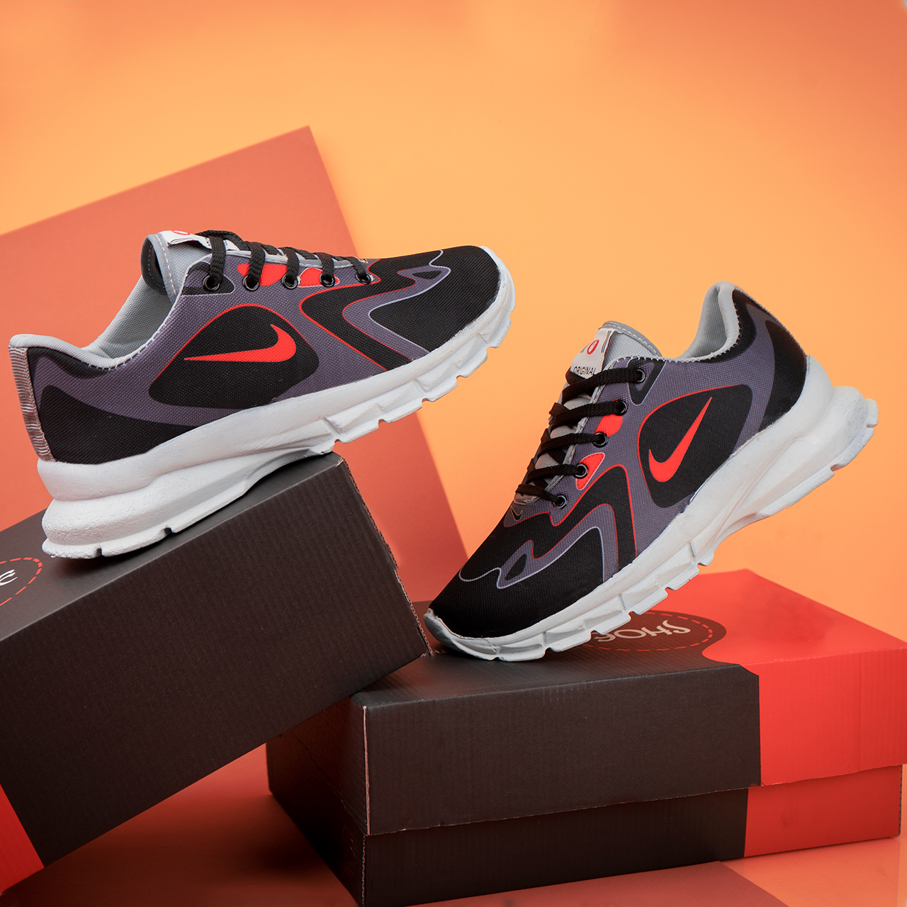 کفش ورزشی مشکی قرمز مردانه Nike مدل Bevis