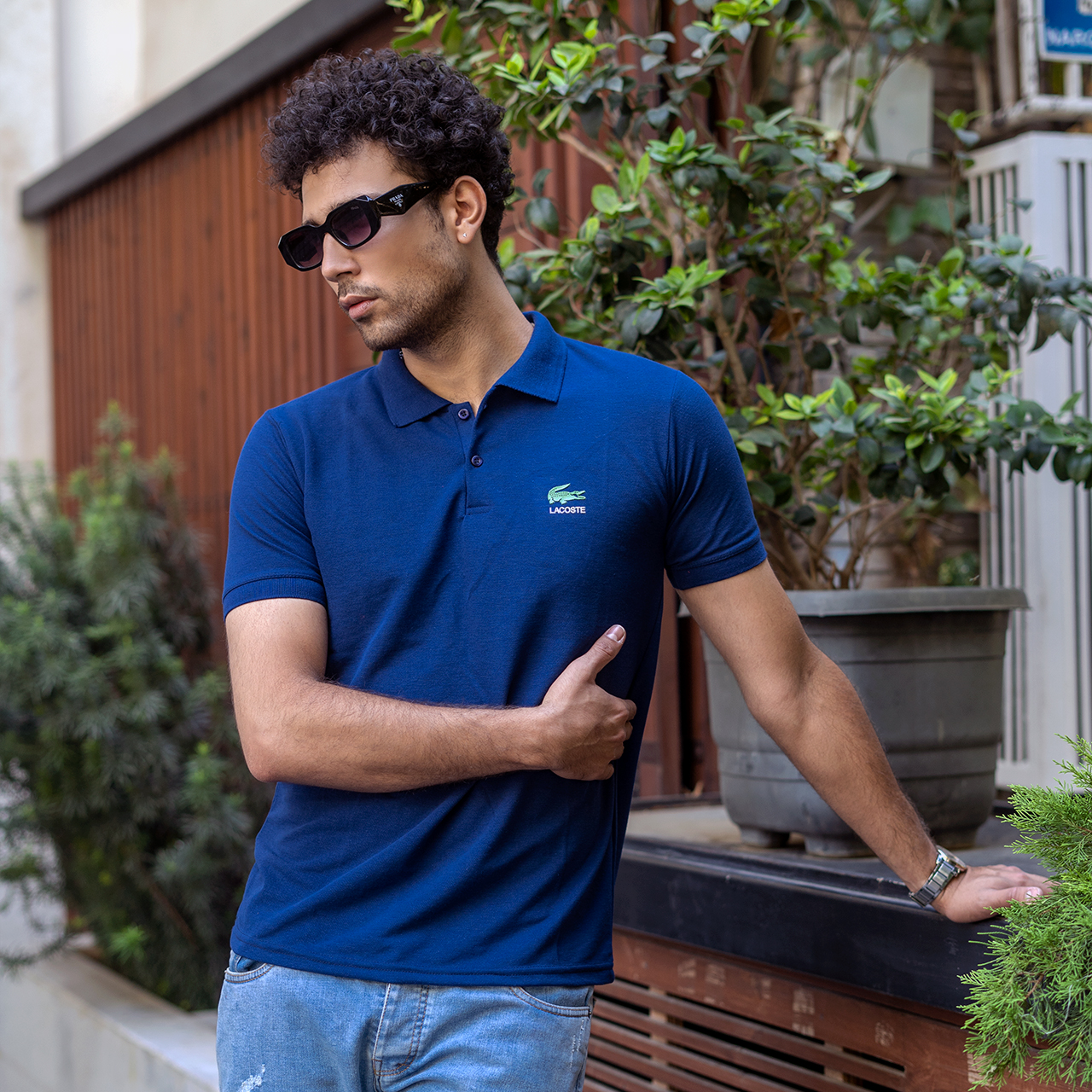 تیشرت مردانه Lacoste جودون-سرمه ای مدل Mahyar