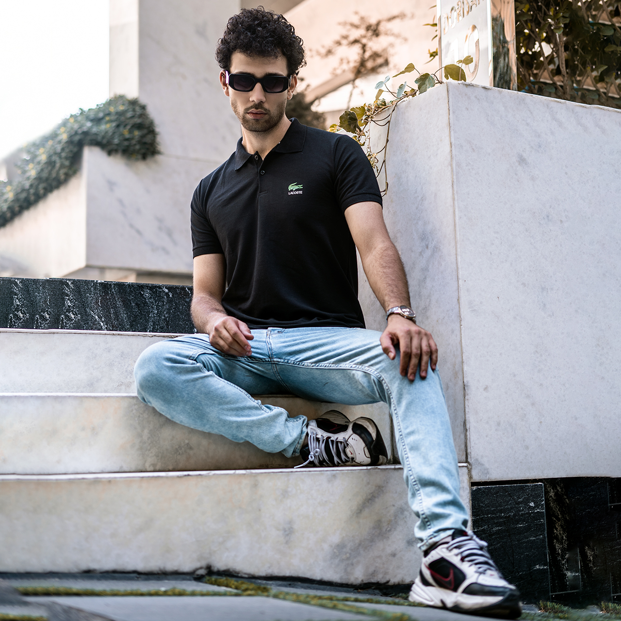 تیشرت مردانه Lacoste جودون-مشکی مدل Mahyar