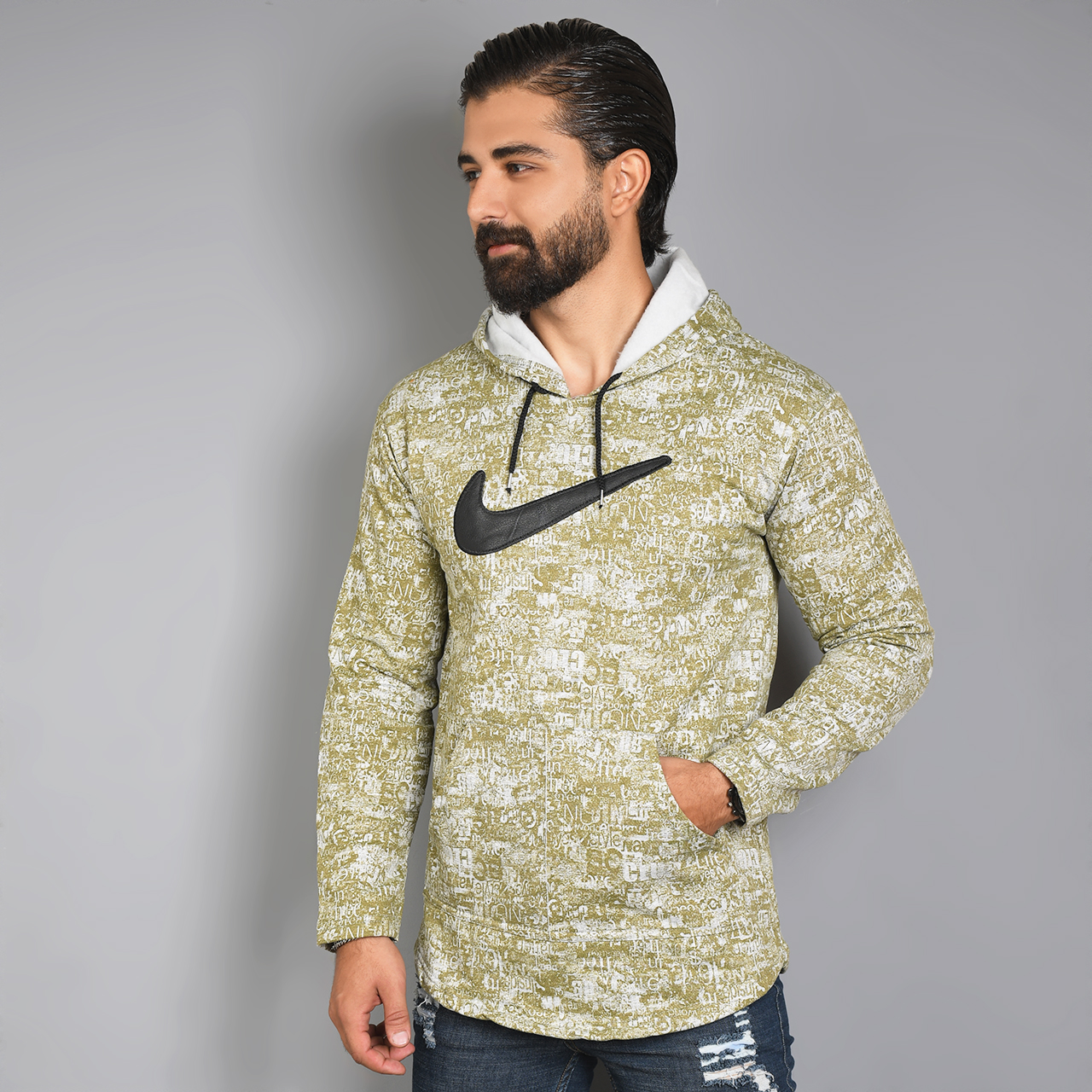 هودی نایک سبزمردانه مدل N22