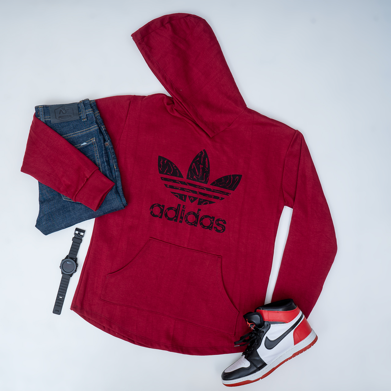 هودی Adidas مردانه زرشکی مدلQs
