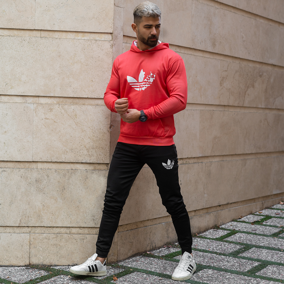 ست هودی شلوار مردانه آدیداس مدل Banio
