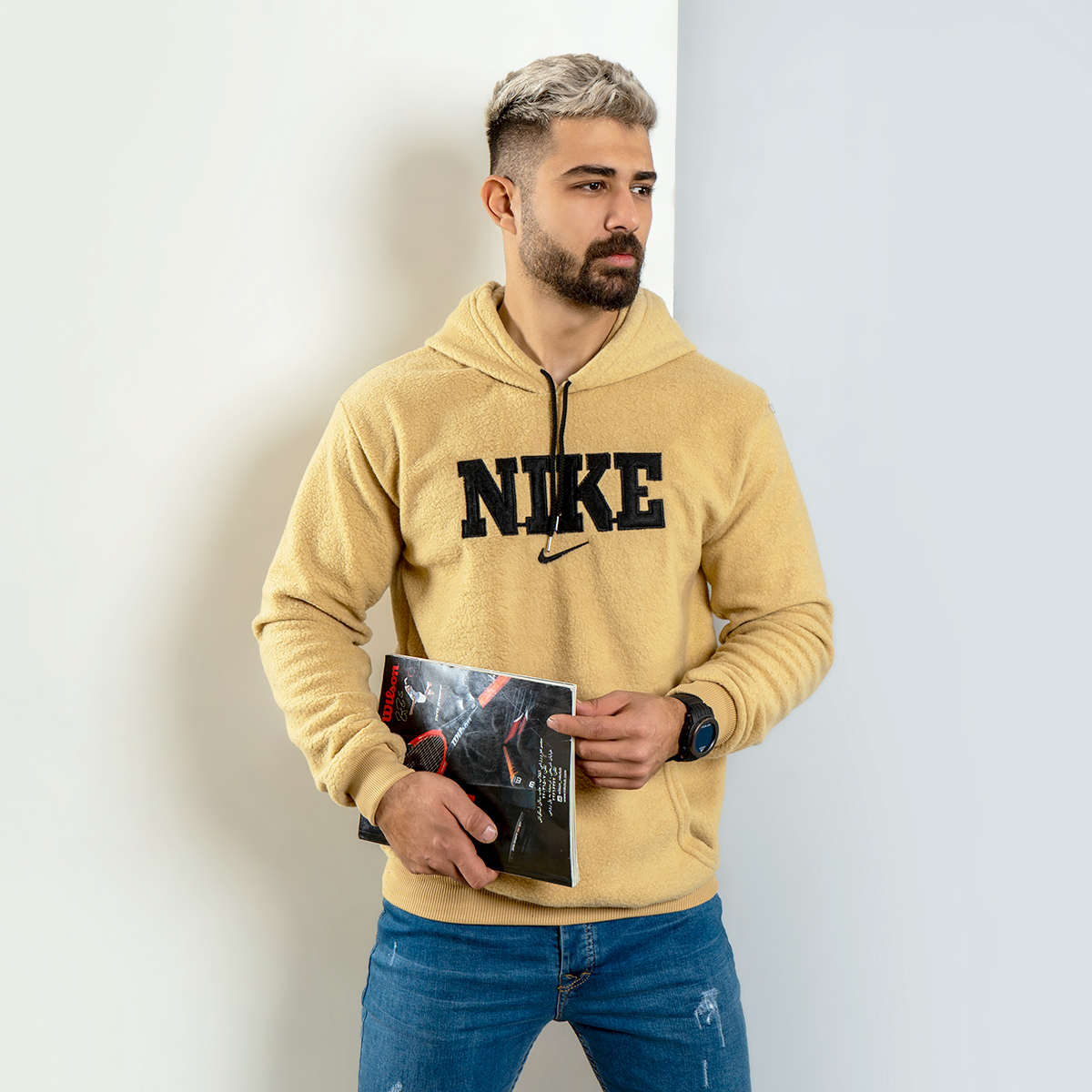 هودی نایک(مشکی) کرم مردانه مدل Rator
