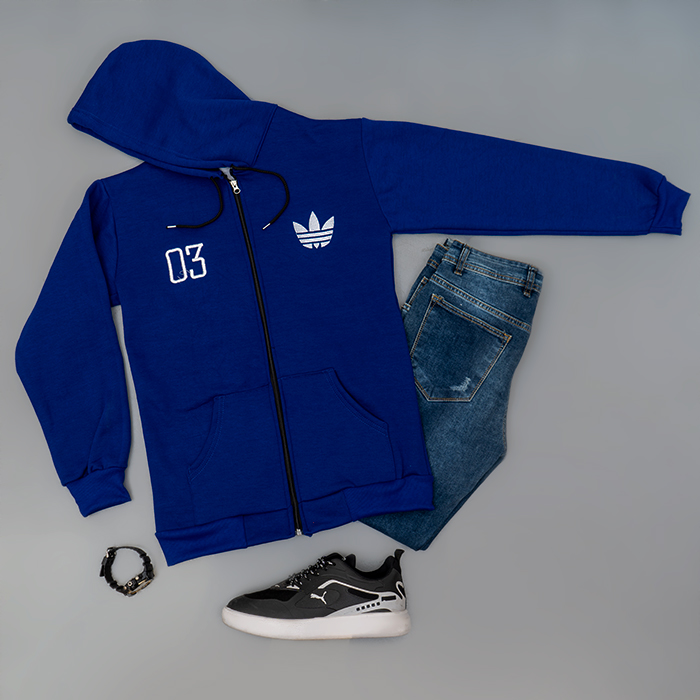 سوییشرت مردانه آبی مدل Adidas 03
