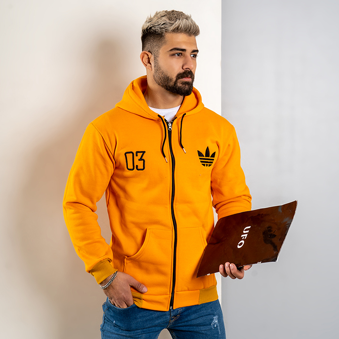 سوییشرت مردانه خردلی مدل Adidas 03