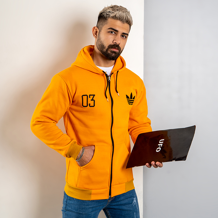 سوییشرت مردانه خردلی مدل Adidas 03