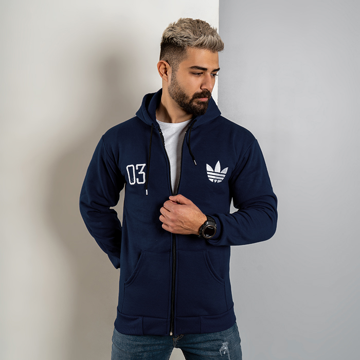 سوییشرت مردانه سرمه ای مدل Adidas 03