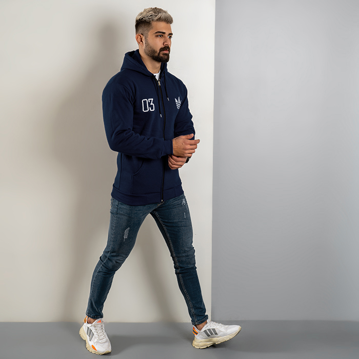 سوییشرت مردانه سرمه ای مدل Adidas 03