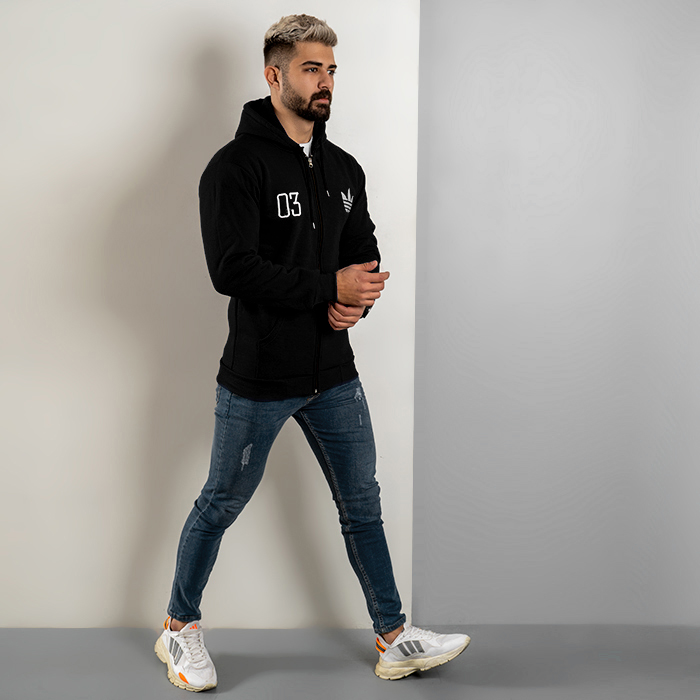سوییشرت مردانه مشکی مدل Adidas 03