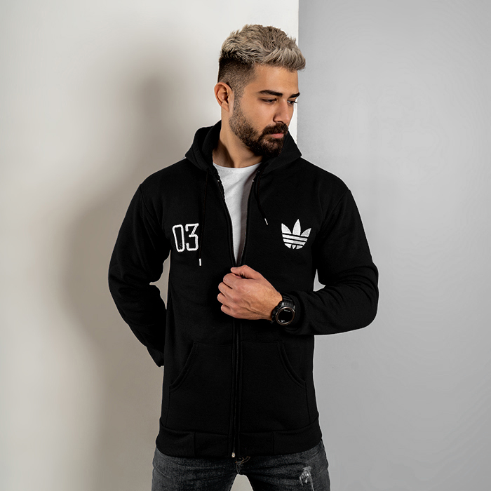 سوییشرت مردانه مشکی مدل Adidas 03