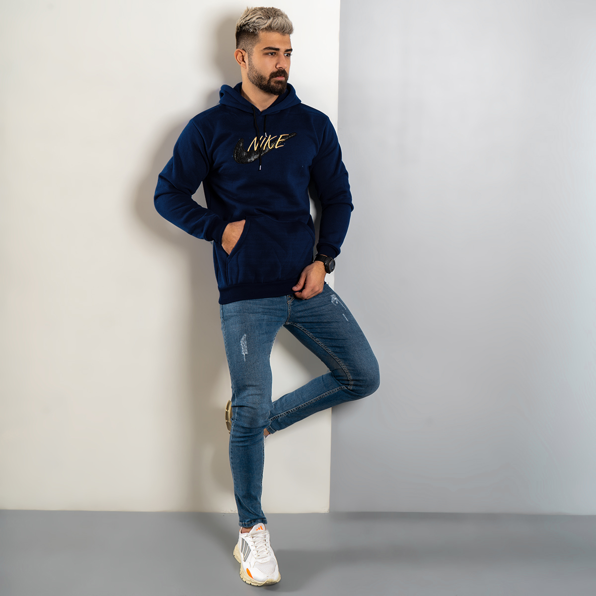 هودی Nike سرمه ای مردانه مدل Henry