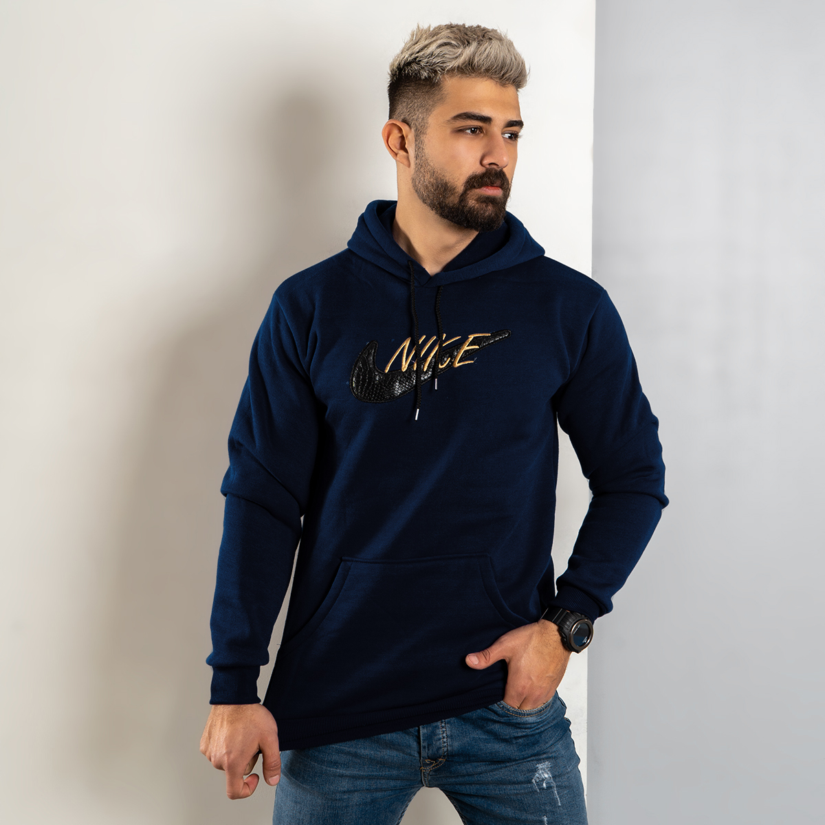 هودی Nike سرمه ای مردانه مدل Henry