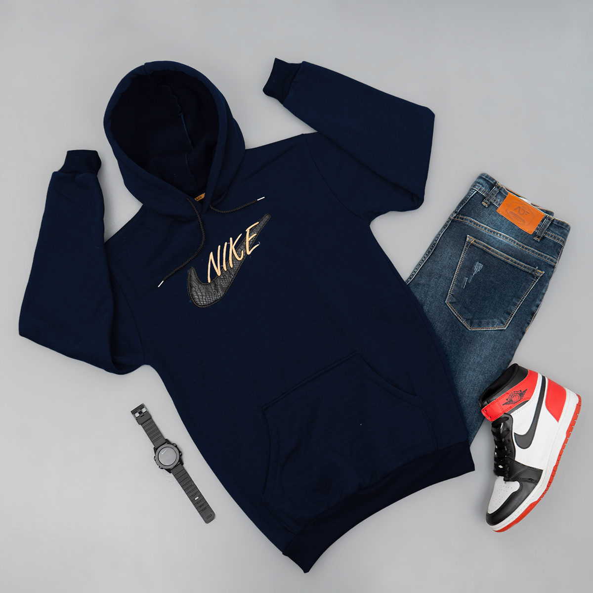 هودی Nike سرمه ای مردانه مدل Henry
