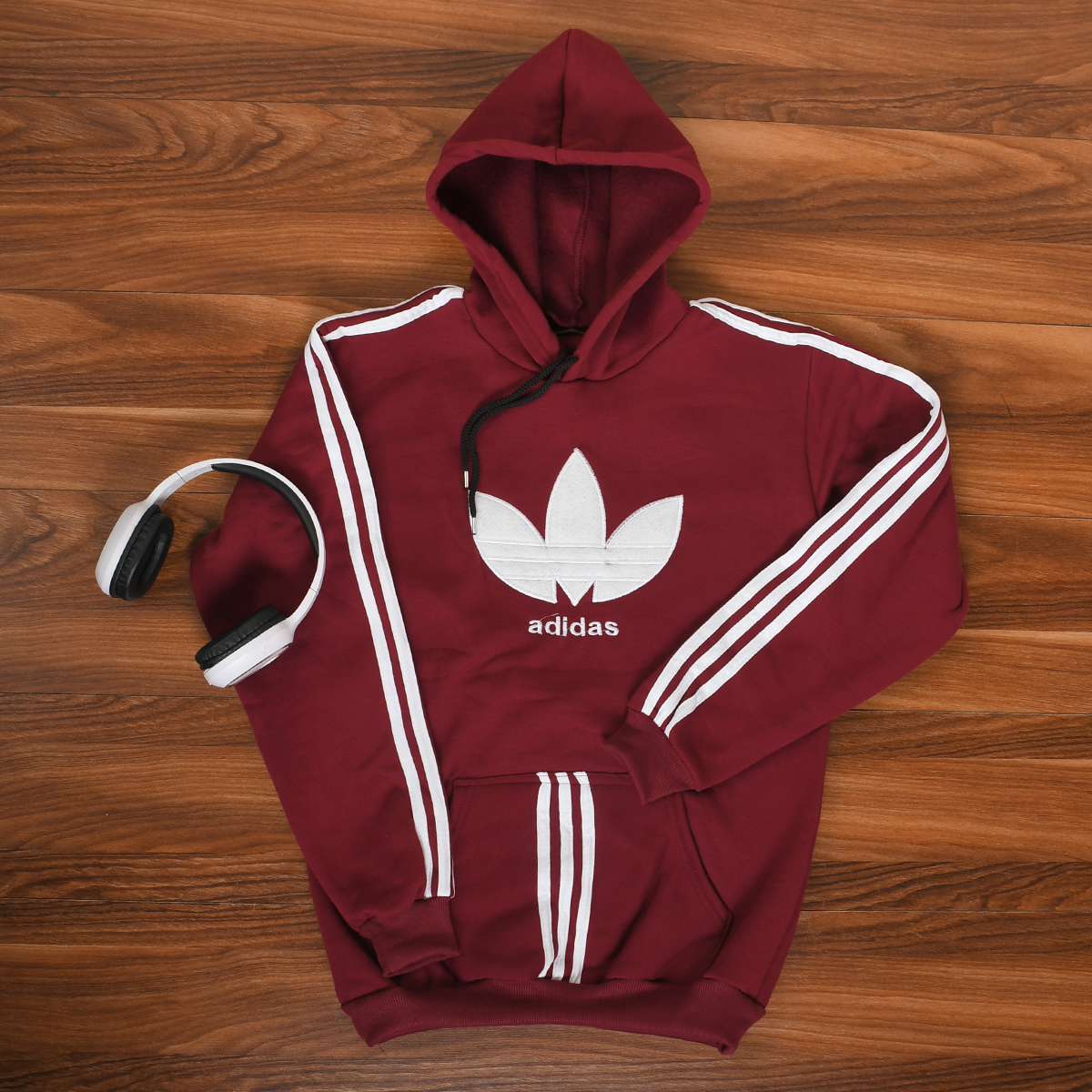 هودی مردانه Adidas زرشکی مدل Patrick