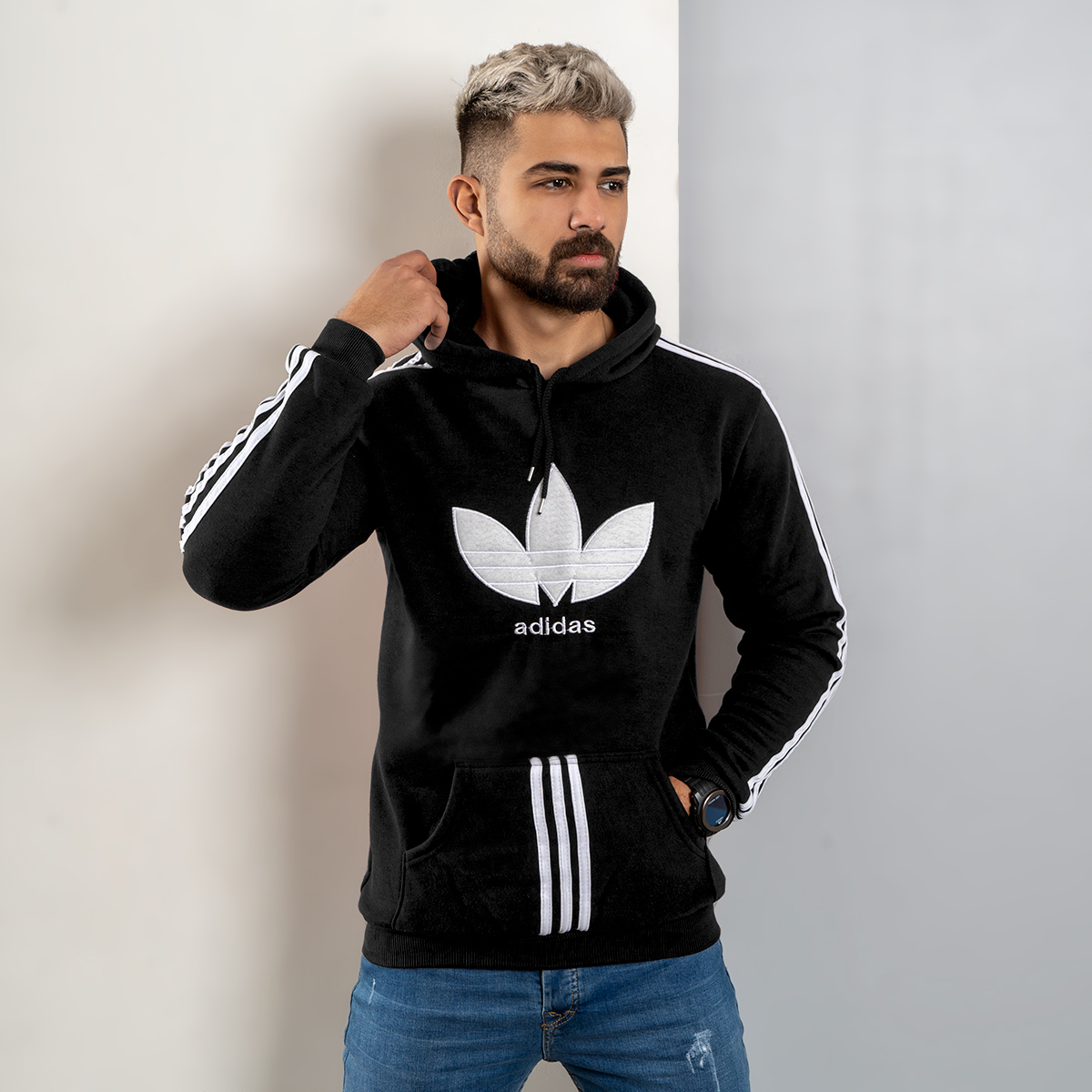 هودی مردانه Adidas مشکی مدل Patrick