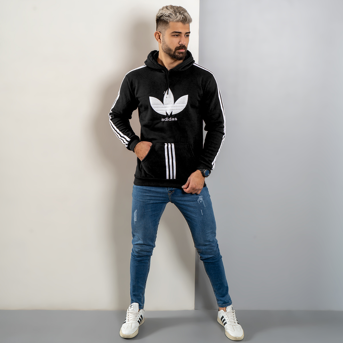 هودی مردانه Adidas مشکی مدل Patrick